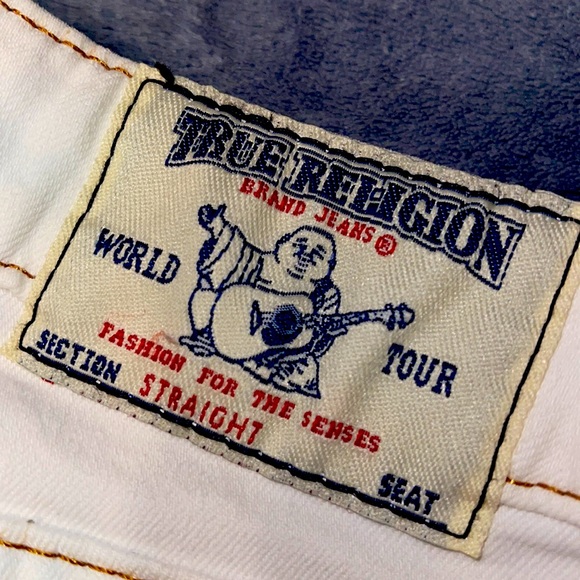 True Religion- White Straight Leg Size 27 - Picture 1 of 8